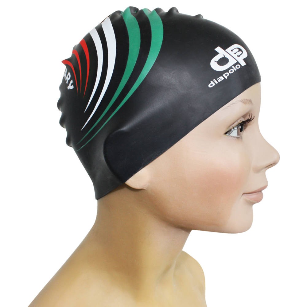 black swim cap