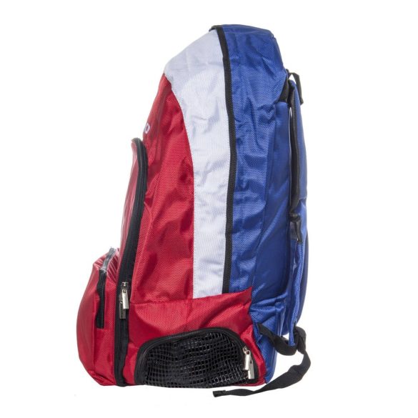 red white blue backpack