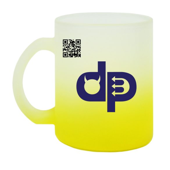 Glass mug 3dl, yellow