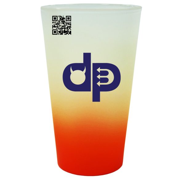 Glass cup 5dl, orange